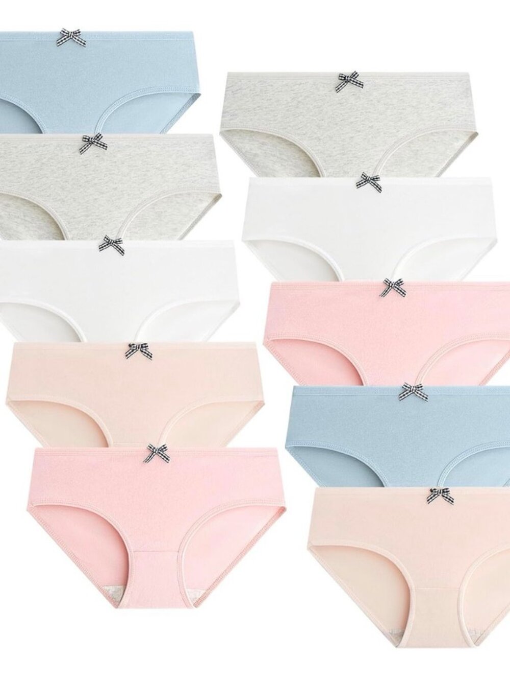 Domee Teen Girls Cotton Panties Underwear Briefs Pack of 10 Size L New